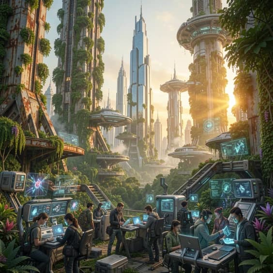 The mega-corporation collapse post cyberpunk