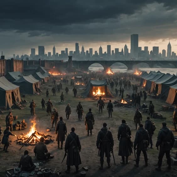 Acampamento apocalipse zumbi