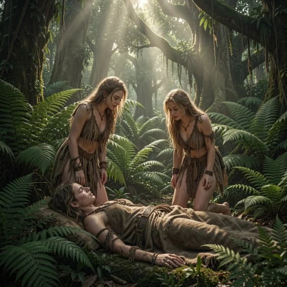 I woke up in a prehistoric world with two strange twin girls who were both 21 years old.
