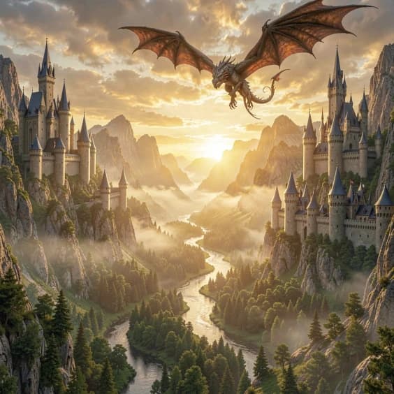 A medieval fantasy world