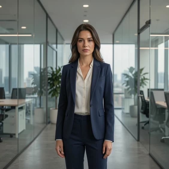 The Female assistant who works at a company the doesn't allow clothing